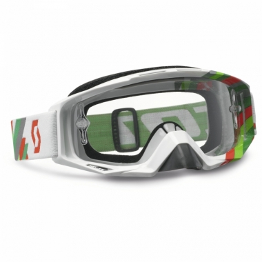 Очки Scott MX TYRANT SGL clear works linear white/green