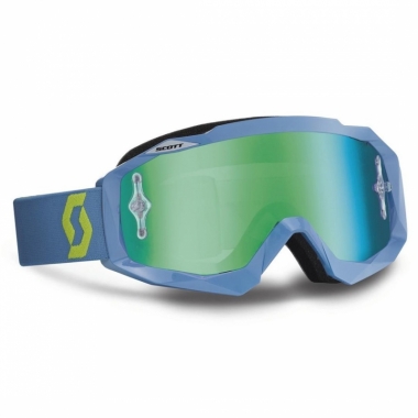 Очки Scott Hustle MX green hrome works steel grey/green