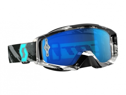 Очки Scott Tyrant, zebra grey/turquoise electric blue