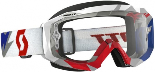 Очки Scott hustle mx asym blue/red clear works/cat.0