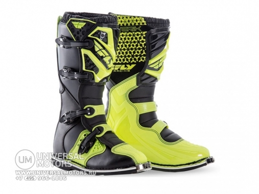 Мотоботы FLY RACING MAVERIK MX (2016) черные/Hi-Vis желтые