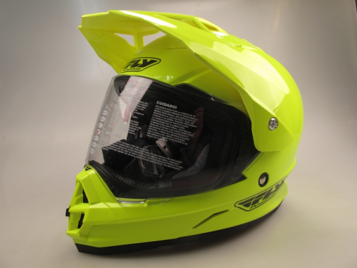 Шлем (мотард) Fly Racing TREKKER SOLID желтый глянцевый