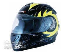 Шлем (интеграл) MI 160 Black&Yellow (Фибергласс) MICHIRU