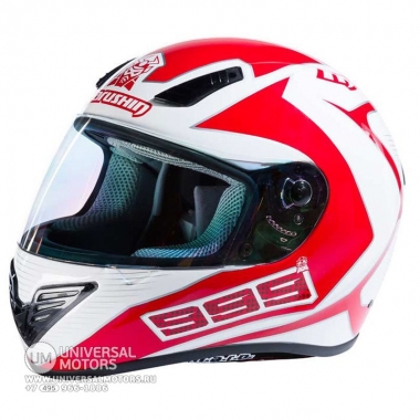 Шлем Marushin 999 RS FUNDO White Red Silver
