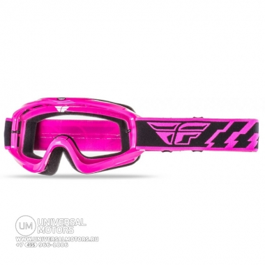 Очки для мотокросса FLY RACING FOCUS (2016) YOUTH (детские) розовые, прозрачные