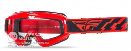 Очки для мотокросса FLY RACING FOCUS (2016) YOUTH (детские) красные, прозрачные