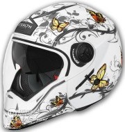Шлем VEGA HD190 Butterfly белый глянцевый