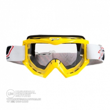 Очки кроссовые PROGRIP RACE LINE (CLEAR LENS) желтые