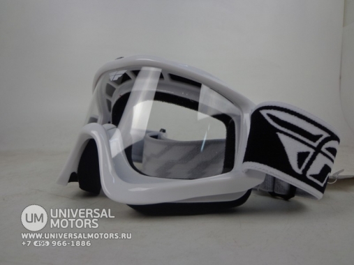 Очки для мотокросса FLY RACING FOCUS белые, прозрачные