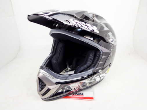 Шлем IXS кроссовый HX-276 ICE чёрно-серо-белый