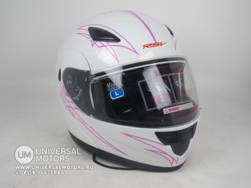 Шлем RSV Saturn DL Pins, бело-розовый (White/Pink)