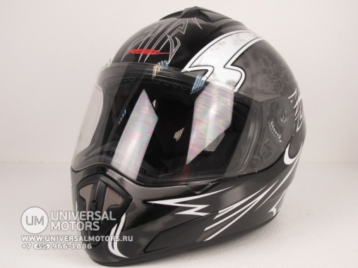 Шлем RSV Racer Dust чёрно-серебристый (Dust Grey)